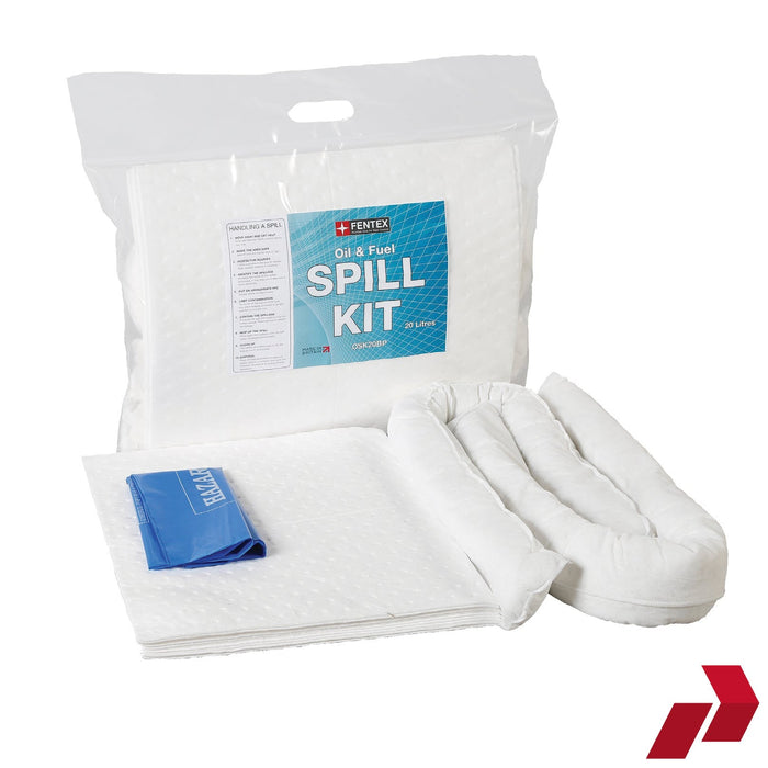 20L Oil & Fuel Spill Kit in Sealed Bag
