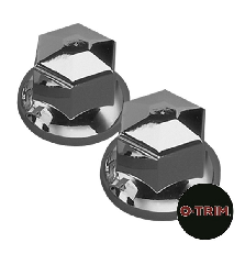 33mm Chrome ABS Plastic Nut Caps for Alloy Wheels