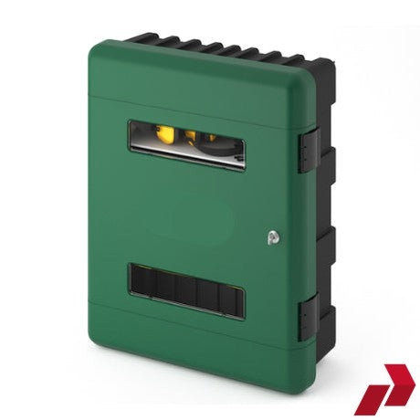 Green Fire Extinguisher Double Cabinet