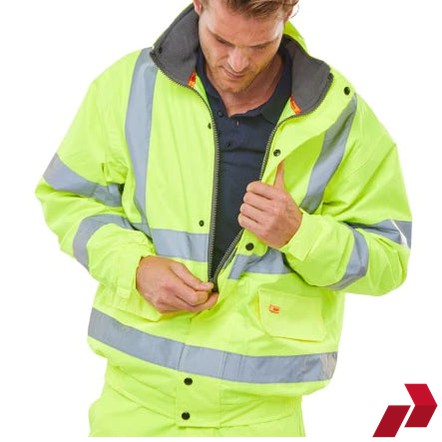 Hi-Vis Fleece Lined Bomber Jackets