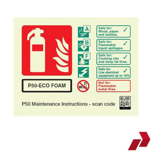 Luminous P50 Extinguisher Sign