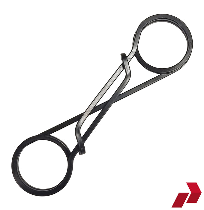 27mm Ric Clip in black, with a white background