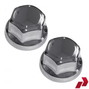 Ruspa Multi Fit Chrome Nut Caps 32/33mm for Alloy & Steel Wheels