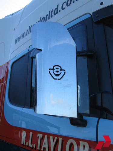 Scania New Gen with V8 Stainless Steel Mirror Guard