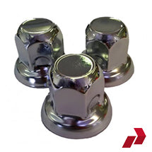 33mm Chrome ABS Plastic Nut Caps for Alloy Wheels (Pack of 20)