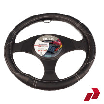 Faux Leather HGV Steering Wheel Cover Black/White
