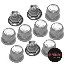 Stainless Steel Multi Fit Nut Caps 32/33mm for Alloy & Steel Wheels (Pack of 20)
