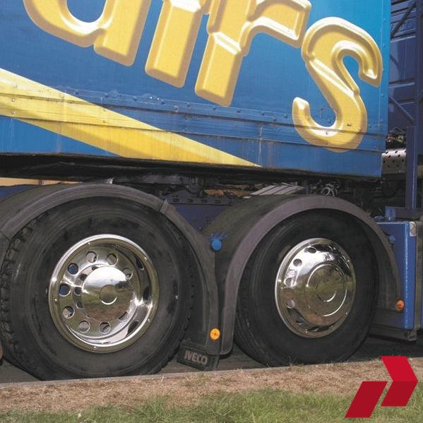 22.5" Stainless Steel Deep Scandinavian Style Rear Wheel Liners (Pair)