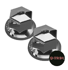 33mm Chrome ABS Plastic Nut Caps for Alloy Wheels (Pack of 20)