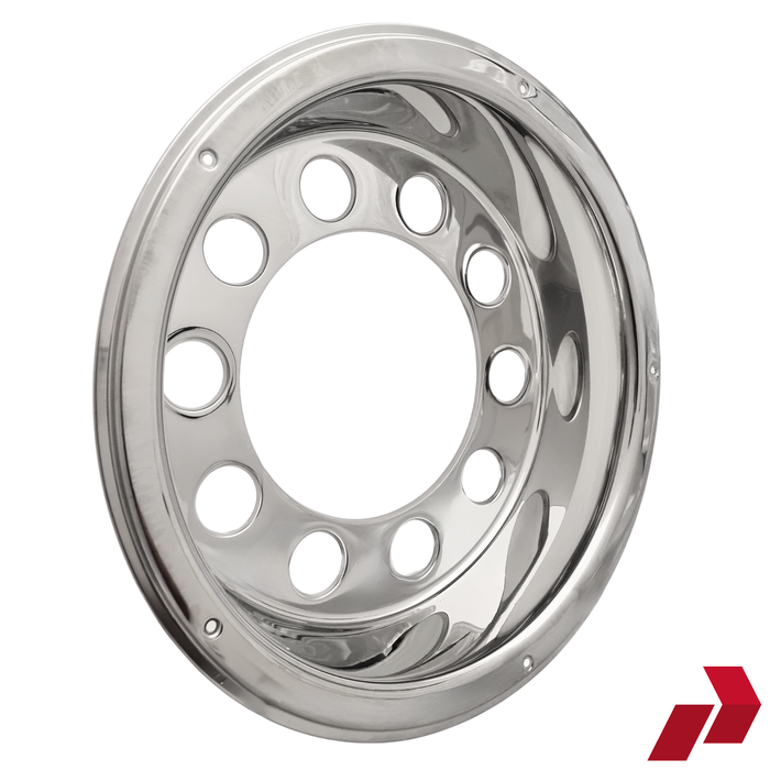 22.5" Stainless Steel Open Centre Scandinavian Style Rear Wheel Liners (Pair)
