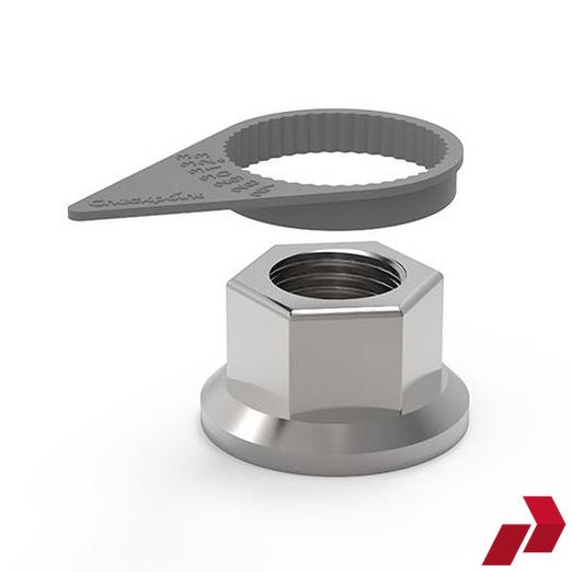 Metallic Silver Grey Checkpoint Wheel Nut Indicator (32-33mm)