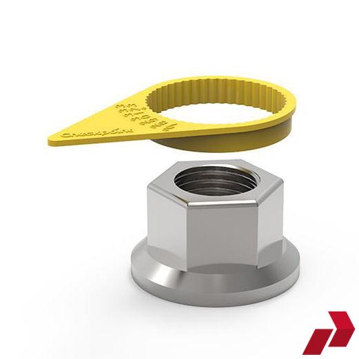 Solid Yellow Checkpoint Wheel Nut Indicator (19-41mm)