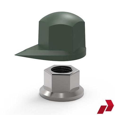 Olive Grey Short Reach Dustite Wheel Nut Indicator (32-33mm)