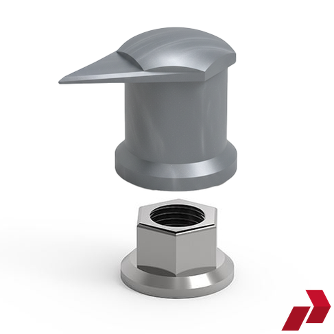 Silver Grey Long Reach Dustite Wheel Nut Indicator (32-33mm)