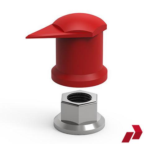 Red Long Reach Dustite Wheel Nut Indicator (19-33mm)