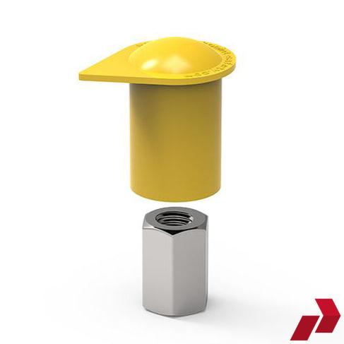 Solid Yellow Long Reach Dustite Wheel Nut Indicator (17-33mm)