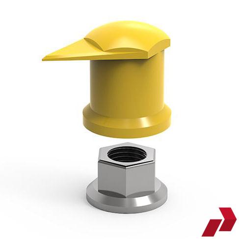 Solid Yellow Long Reach Dustite Wheel Nut Indicator (17-33mm)