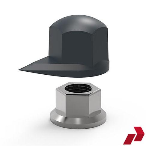 Silver Grey Short Reach Dustite Wheel Nut Indicator 