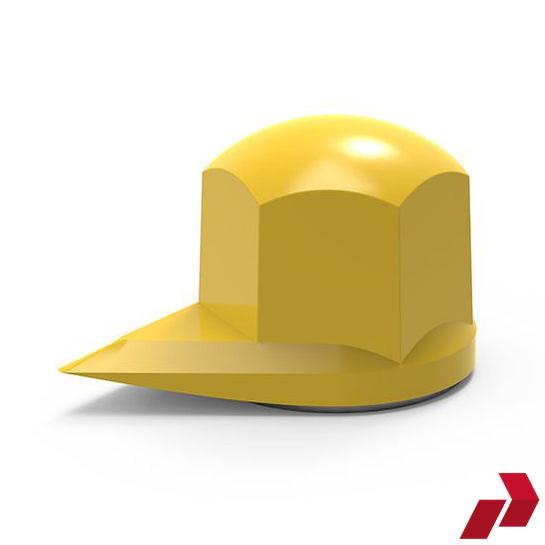 Solid Yellow Short Reach Dustite Wheel Nut Indicator (32-41mm)