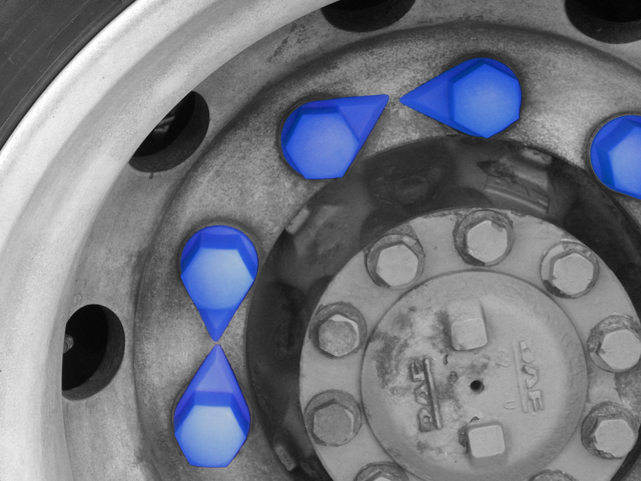 Blue Short Reach Dustite Wheel Nut Indicator (32-33mm)