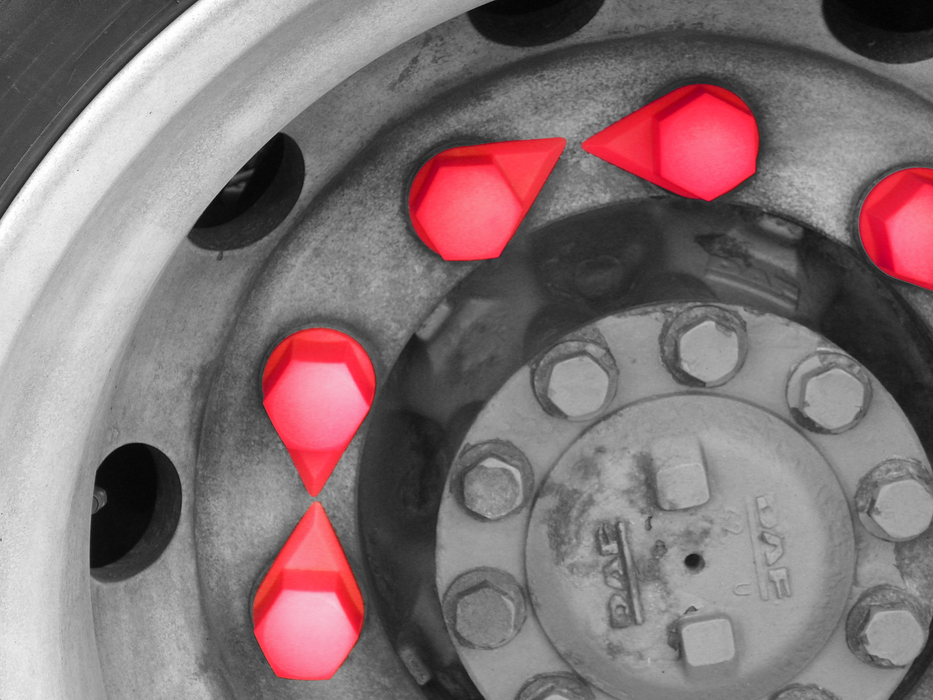 Red Short Reach Dustite Wheel Nut Indicator (30-33mm)