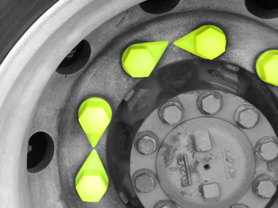 Yellow Short Reach Dustite Wheel Nut Indicator (27-33mm)