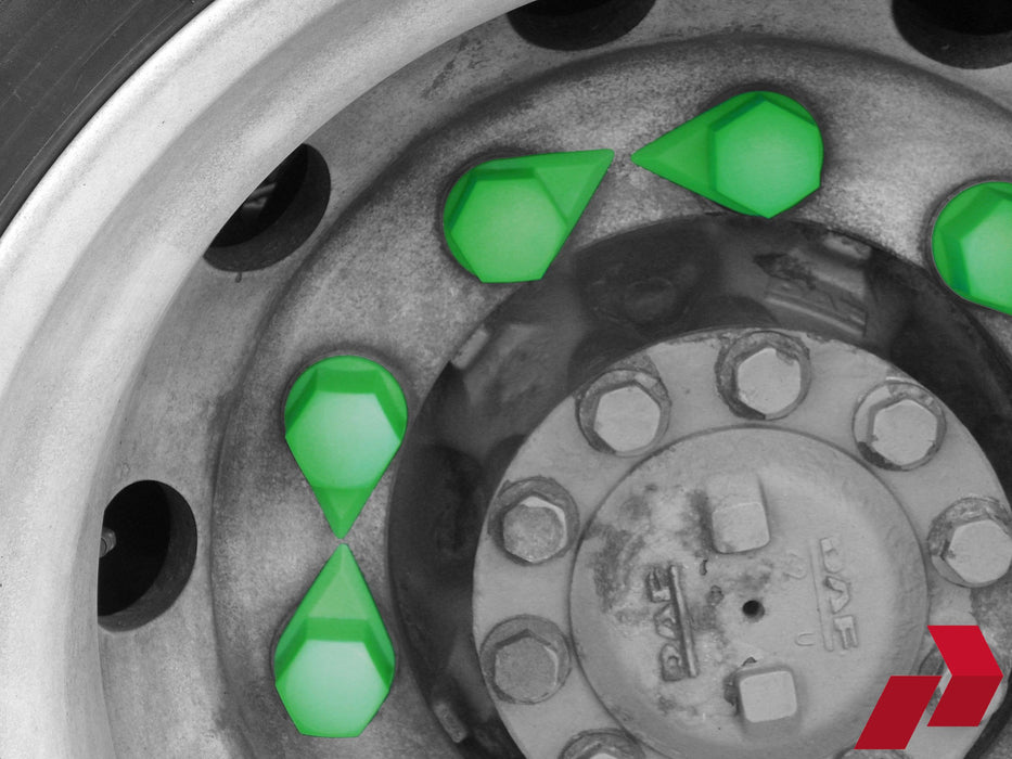 Green Short Reach Dustite Wheel Nut Indicator (32-33mm)