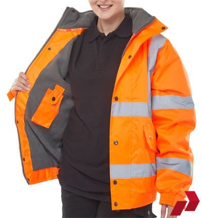 Hi-Vis Fleece Lined Bomber Jackets