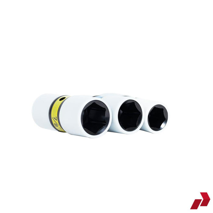Close-up of Impulse flip socket hex openings