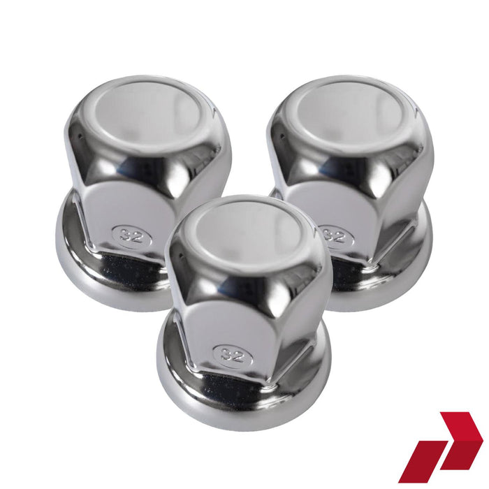Stainless Steel Nut Caps for Alloy Wheels (32-33mm)