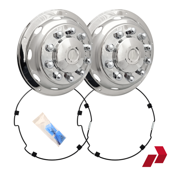 22.5" Deluxe Style Wheel Trims (Fronts) (Pair)