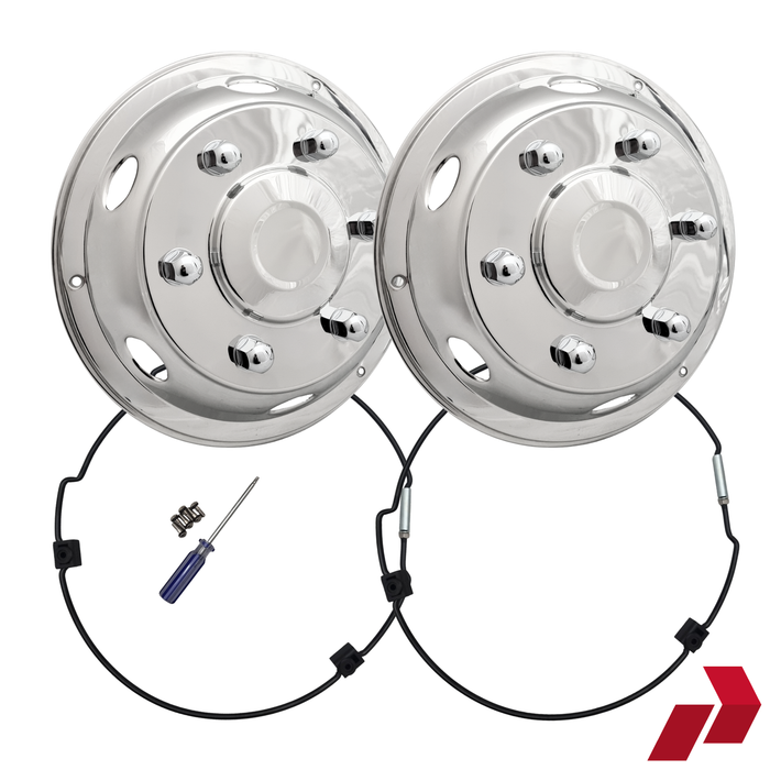 17.5" Deluxe Style Wheel Trims (Fronts) (Pair)