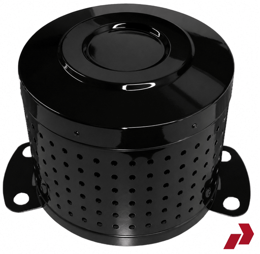 PAR-772BA Black Stainless Steel Hub Covers for Alloy & Steel Wheels (Pair)