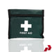 Green first aid kit with a white cross and 'FIRST AID' text on a white background