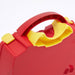 Red toolbox with yellow interior on a white background