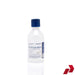 Bottle of Bluedot sterile eye wash on a white background