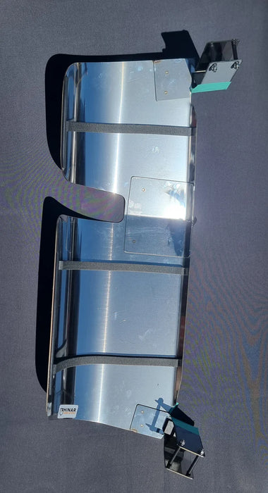 Scania New Gen with V8 Stainless Steel Mirror Guard, the backside with fittings