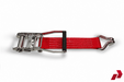 Ratchet handle assembly with short red tail strap and claw hook