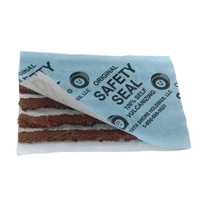 Safety Seal tyre repair strips exposed inside opened packet