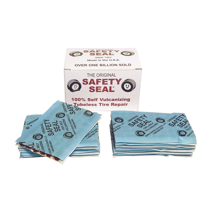 Safety Seal box with individually wrapped tyre repair strip packets