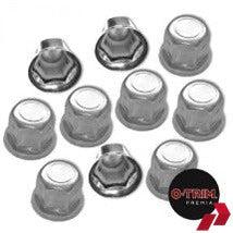 Stainless Steel Multi Fit Nut Caps 32/33mm for Alloy & Steel Wheels (Pack of 20)