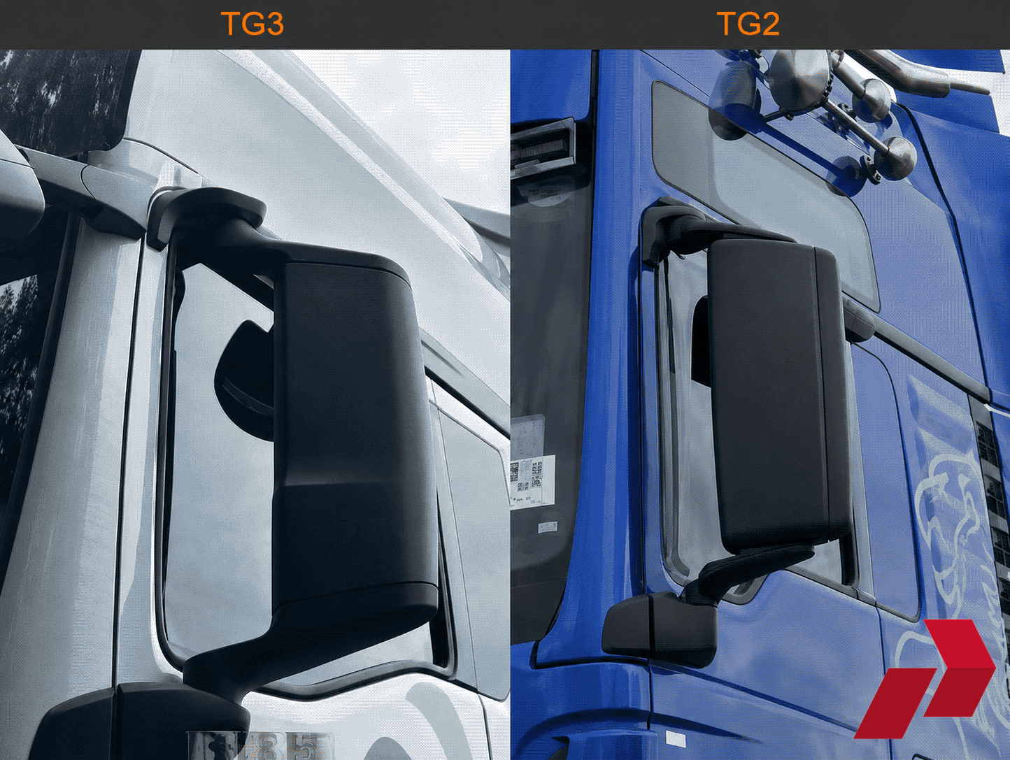 TG3 or TG2 mirror arms