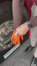 Load and play video in Gallery viewer, Ultra Heavy Duty Textured Orange Nitrile Gloves
