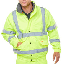 Load image into Gallery viewer, Hi-Vis Fleece Lined Bomber Jackets
