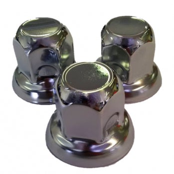 33mm Stainless Steel Nut Caps for Alloy Wheels (Pack of 20)